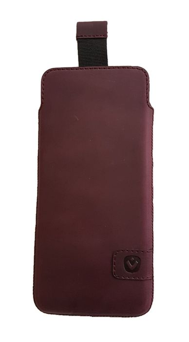 Кожаный чехол-карман Valenta С1347 для Realme C3/C3i Бордовый
