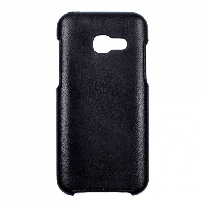 Кожаный чехол-накладка Valenta для телефона Samsung Galaxy A3 2017 Duos SM-A320, The black